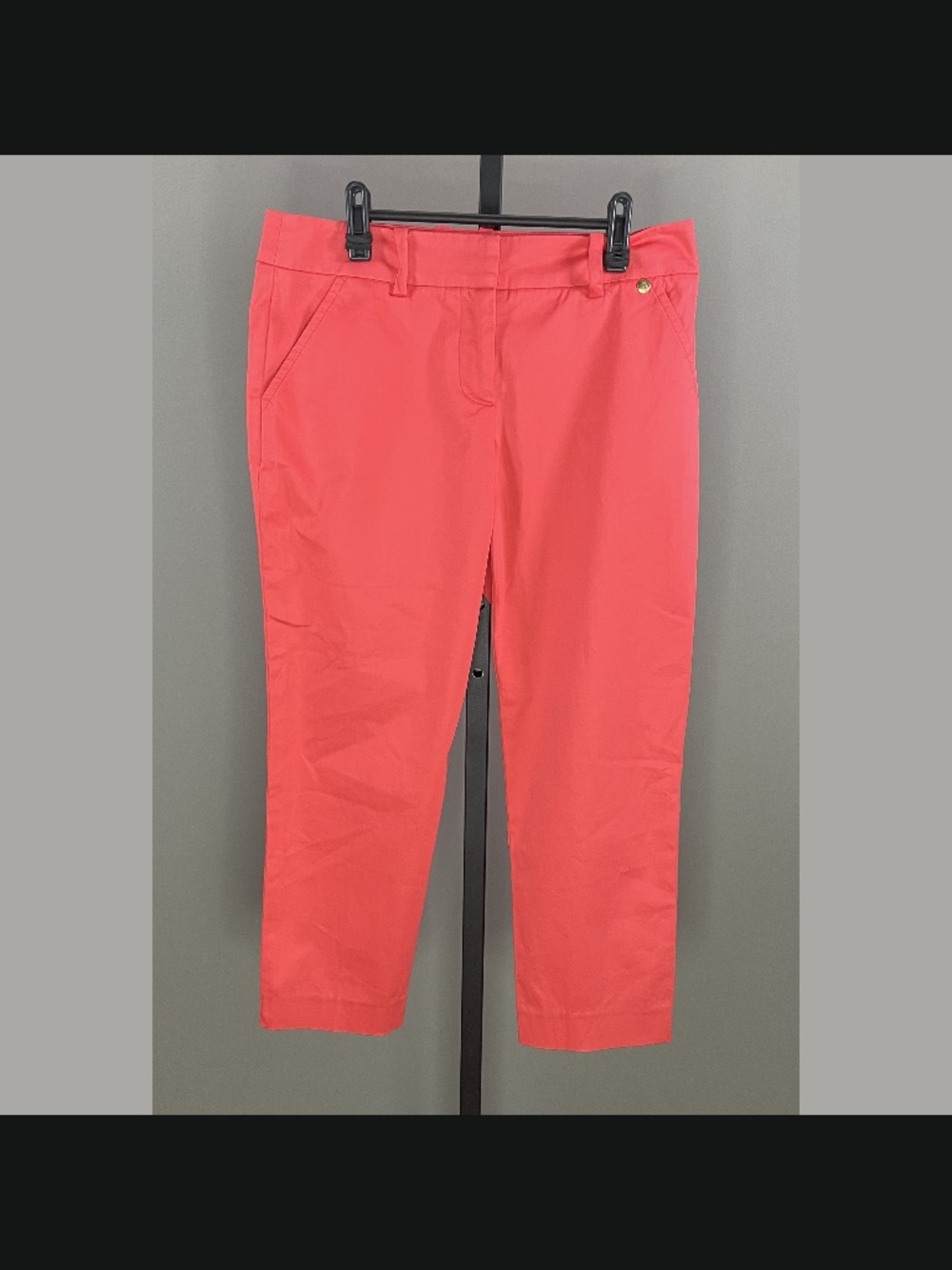 Trina Turk Pants Womens 6 coral pink orange straight cropped summer casual
